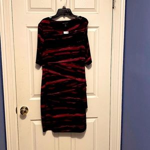 Connected apparel Red & black Dress layered and tiered NWT (various sizes)